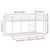 vidaXL Bunk Bed without Mattress White&Black 80x200 cm Solid Wood Pine