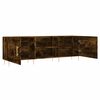 vidaXL TV Cabinet Smoked Oak 150x30x50 cm Engineered Wood
