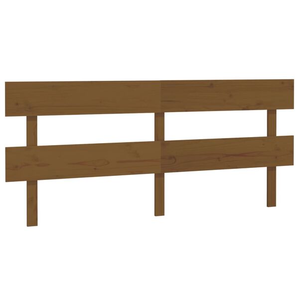 vidaXL Bed Headboard Honey Brown 184x3x81 cm Solid Wood Pine