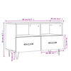 vidaXL TV Cabinet Concrete Grey 80x36x50 cm Engineered Wood