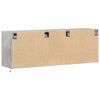 vidaXL TV Wall Cabinet with LED Lights Concrete Grey 130x31x45 cm