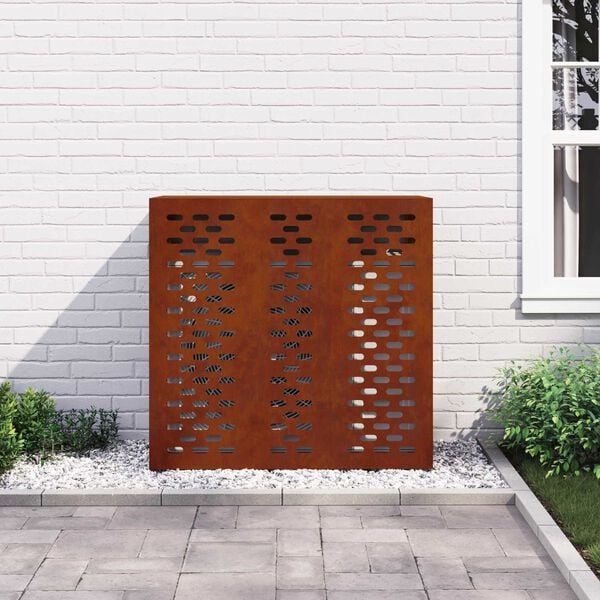 vidaXL Air Conditioner Cover Rusty 110 x 50 x 105 cm Weathering Steel
