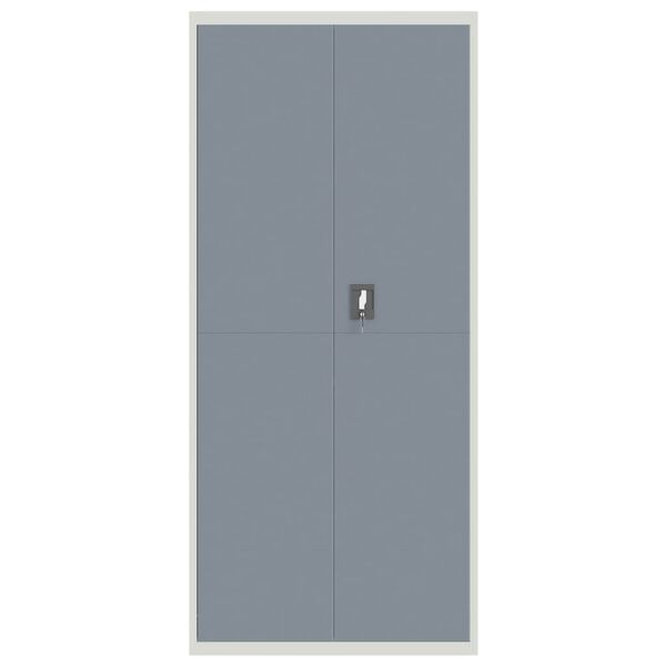 vidaXL File Cabinet Light Grey and Dark Grey 90x40x200 cm Steel