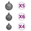 vidaXL Frosted Pre-lit Christmas Tree with Ball Set Pinecones 150 cm