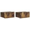 vidaXL Wall-Mounted Bedside Cabinet 2 pcs Smoked Oak 49 x 34.5 x 24 cm
