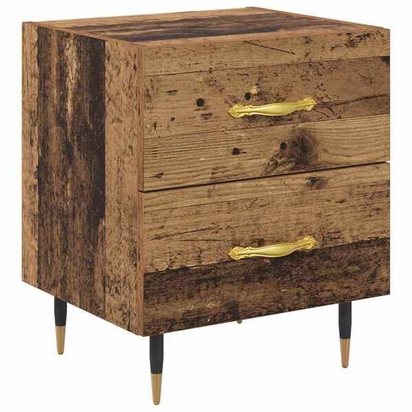 vidaXL Bedside Cabinet Old Wood 40 x 35 x 47.5 cm Engineered Wood