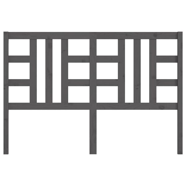 vidaXL Bed Headboard Grey 166x4x100 cm Solid Wood Pine