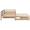 vidaXL Daybed with Trundle and Drawers without Mattress 90x200 cm