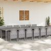 vidaXL Garden Dining Set 13 pcs Light Grey Polt rattan