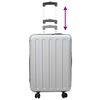 vidaXL Suitcase Folding with Lock Silver 43 x 27 x 66 cm ABS Plastic