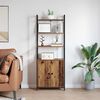 vidaXL Book Cabinet Old Wood 60 x 24 x 161 cm Engineered Wood