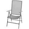 vidaXL Stackable Garden Chairs 2 pcs Steel Grey