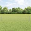 vidaXL Fence with Post Silver 0.4 x 25 m Steel