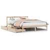 vidaXL Bed Frame without Mattress 135x190 cm Double Solid Wood Pine