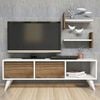 Homemania TV Stand Foxy 120x30x40 cm White and Walnut