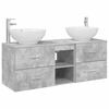 vidaXL Bathroom Furniture Set 3 pcs Concrete Grey 49.5 x 44.5 x 65 cm