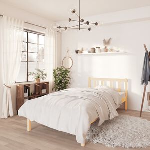 vidaXL Bed Frame without Mattress Solid Wood Single