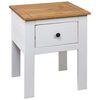 vidaXL Bedside Cabinet White 46x40x57 cm Pine Panama Range