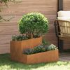 vidaXL Garden Planter Brown 60 x 60 x 50 cm Weathering Steel
