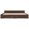 vidaXL Bed Frame with Drawers without Mattress Brown Oak 200x200 cm