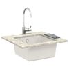 vidaXL Sink White 430 x 460 mm 80% Quartz and 20% Resin