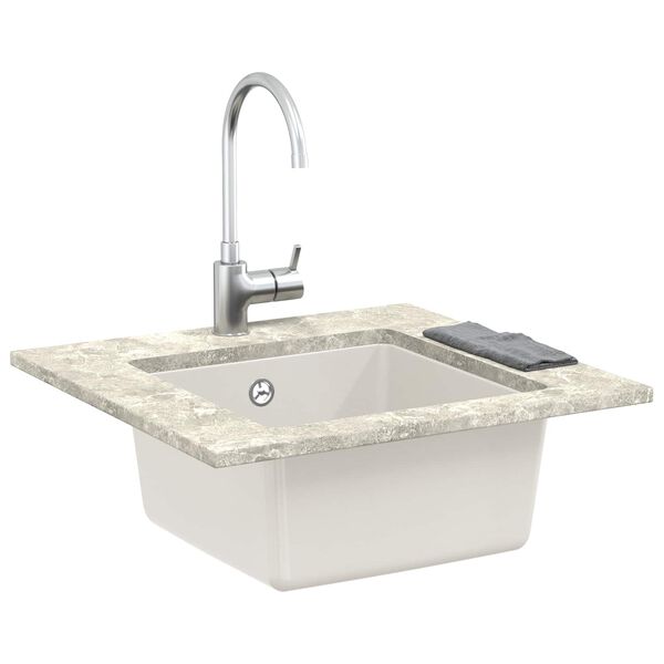 vidaXL Sink White 430 x 460 mm 80% Quartz and 20% Resin