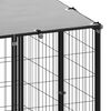vidaXL Dog Kennel Black 25.41 m² Steel