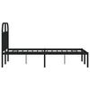 vidaXL Metal Bed Frame without Mattress with Headboard Black 120x200cm