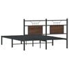 vidaXL Bed Frame without Mattress Brown Oak 137x190 cm Engineered Wood
