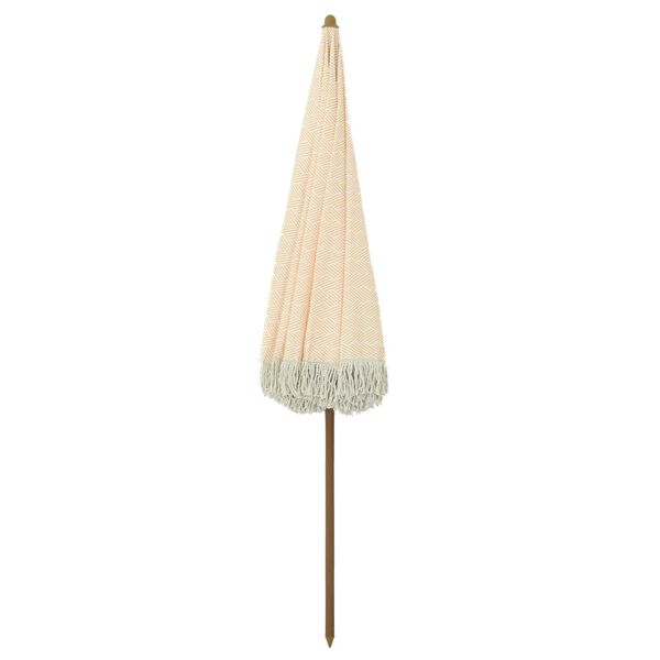 vidaXL Beach Parasol Yellow and White 205 x 205 x 210 cm
