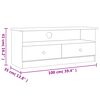 vidaXL TV Cabinet with Drawers ALTA 100x35x41 cm Solid Wood Pine