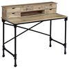 vidaXL Writing Desk Solid Mango Wood and Steel 110x50x96 cm