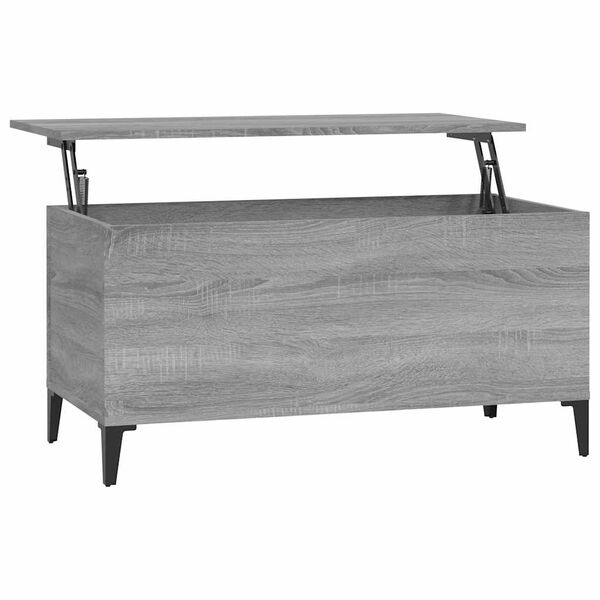 vidaXL Coffee Table Grey Sonoma 90x44.5x45 cm Engineered Wood