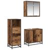 vidaXL Bathroom Furniture Set with Door 3 pcs Old Wood Engineered Wood