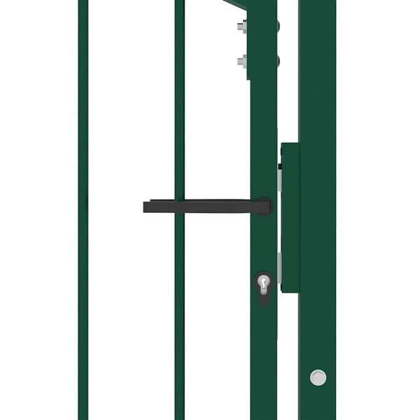vidaXL Fence Gate with Spikes Steel 104x109.5 cm Green