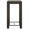 vidaXL Garden Bar Table Brown 60.5x60.5x110.5 cm Poly Rattan