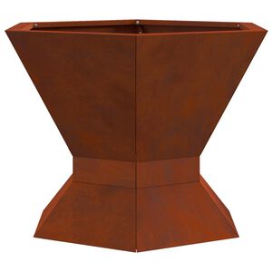 vidaXL Fire Pit Brown 50 x 50 x 40 cm Weathering Steel