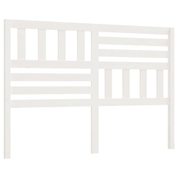 vidaXL Bed Headboard White 146x4x100 cm Solid Wood Pine