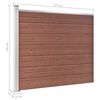 vidaXL Fence Panel Set WPC 872x146 cm Brown