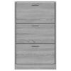 vidaXL Shoe Cabinet Grey Sonoma 63x24x103 cm Engineered Wood