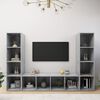vidaXL TV Cabinets 3 pcs Concrete Grey 142.5x35x36.5 cm Engineered Wood