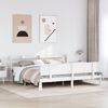 vidaXL Bed Frame with Headboard without Mattress White 200x200 cm
