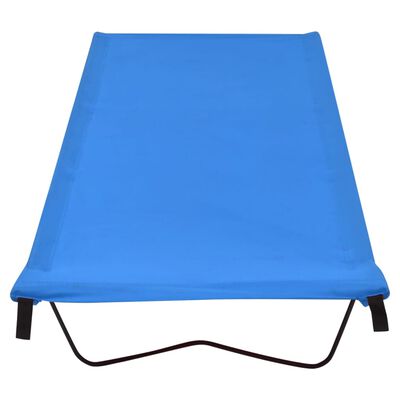 vidaXL Camping Beds 2 pcs 180x60x19 cm Oxford Fabric and Steel Blue