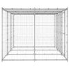vidaXL Outdoor Dog Kennel Galvanised Steel with Roof 7.26 m&sup2;
