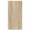 vidaXL Hanging Cabinet with Door Sonoma Oak and White 40 x 31 x 80 cm