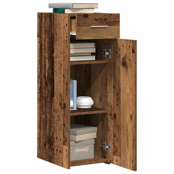 vidaXL Sideboard with Drawer Old Wood 30 x 42.5 x 93 cm