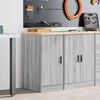 vidaXL Garage Storage Cabinet Grey Sonoma 40x51x85 cm Solid Wood Pine