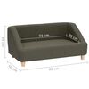 vidaXL Dog Sofa Dark Grey 85x50x39 cm Linen