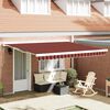 vidaXL Retractable Awning Red and Black 400 x 300 cm Fabric and Metal