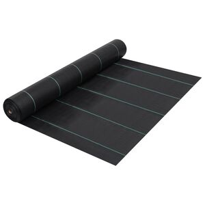 vidaXL Weed & Root Control Mat Black 2x100 m PP